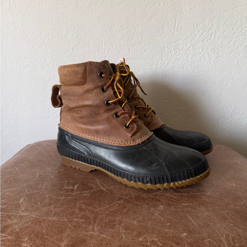 Men’s Sorel Cheyenne Leather Full Grain Duck Boot sz 12